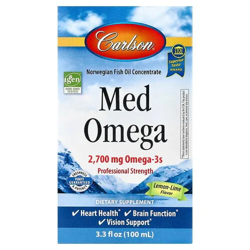 Carlson, Omega mediano, Lima-limón, 100 ml (3,3 oz. líq.)