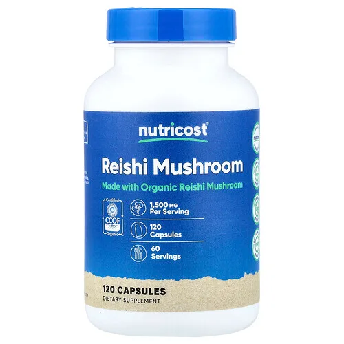 Nutricost, Hongo reishi, 120 cápsulas (750 mg por cápsula)