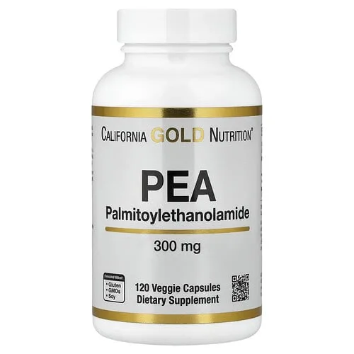 California Gold Nutrition, PEA (palmitoiletanolamida), 120 cápsulas vegetales (300 mg por cápsula)