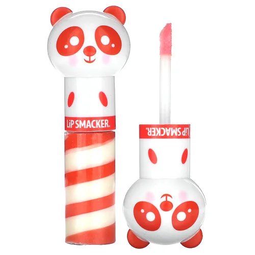 Lip Smacker, Brillo de labios de Lippy Pals, Panda, Suavemente melocotón, 8,4 ml (0,28 oz. líq.)