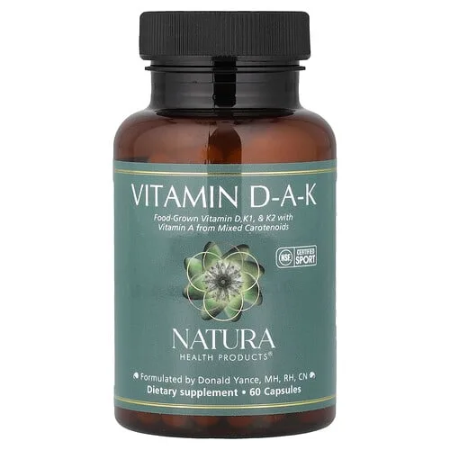 Natura Health Products, Vitamina DAK, 60 cápsulas