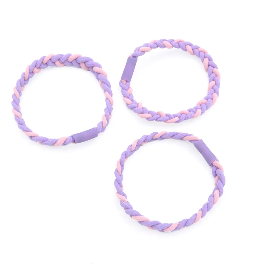 Set 3 Gomas de Pelo Trenzadas
