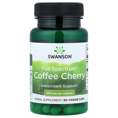 Swanson Vitamins, Full Spectrum®, Cereza de café, 200 mg, 60 cápsulas vegetales
