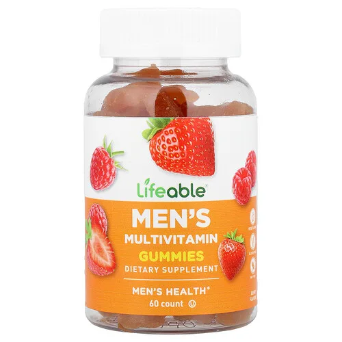 Lifeable, Gomitas multivitamínicas para hombres, Bayas naturales, 60 gomitas