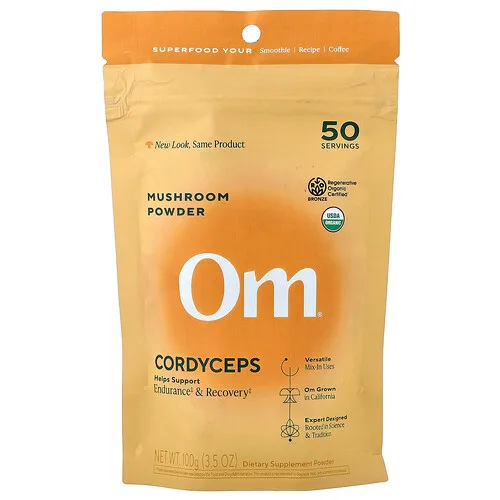 Om Mushrooms, Hongo en polvo, Cordyceps, 100 g (3,5 oz)