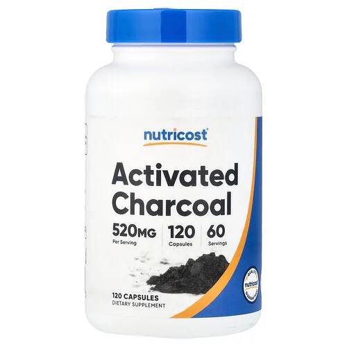Nutricost, Carbón vegetal activado, 120 cápsulas (260 mg por cápsula)