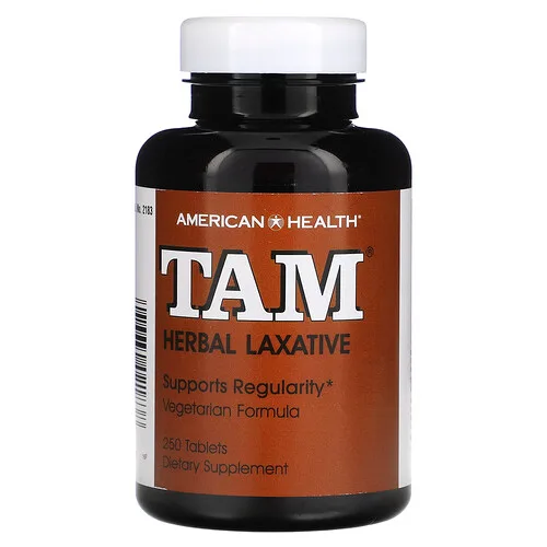 American Health, TAM, Laxante Herbal, 250 Tabletas