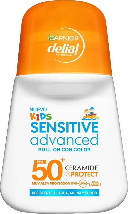 Delial Sensitive Advanced Kids Roll-on con color FPS 50+ 50 ml