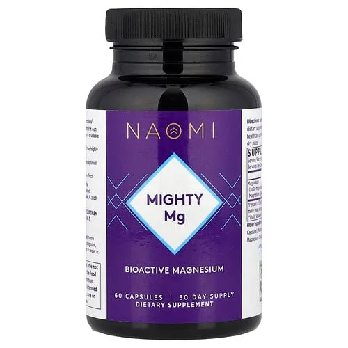 NAOMI, Magnesio poderoso, 60 cápsulas (180 mg por cápsula)