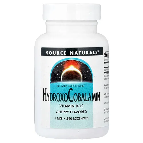Source Naturals, Hidroxocobalamina, Cereza, 1 mg, 240 pastillas