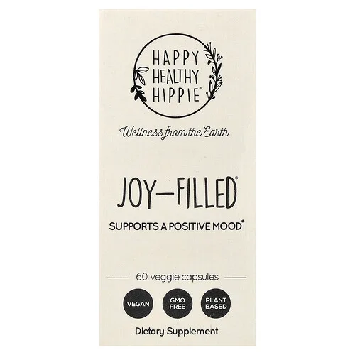 Happy Healthy Hippie, Joy-Filled®, Promueve un estado de ánimo positivo, 60 cápsulas vegetales