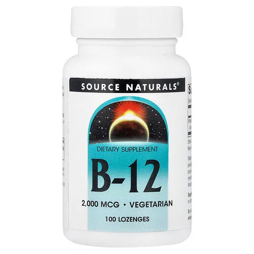 Source Naturals, Vitamina B12, 2000 mcg, 100 pastillas