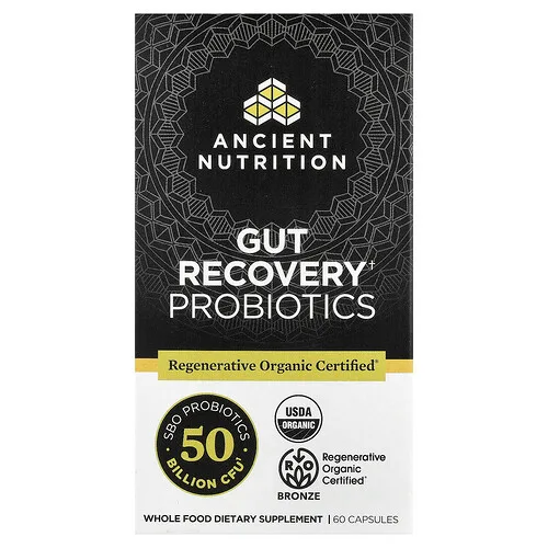 Ancient Nutrition, Probióticos para la recuperación intestinal, 60 cápsulas