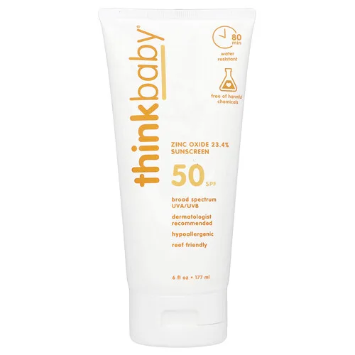 think, Thinkbaby®, Protector solar con óxido de zinc, FPS 50, 177 ml (6 oz. líq.)