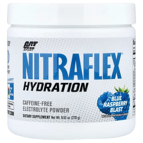 GAT, Sport, Hidratación Nitraflex®, Explosión de frambuesa azul, 270 g (9,52 oz)