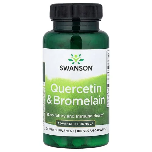 Swanson Vitamins, Quercetina y bromelaína, 100 cápsulas veganas