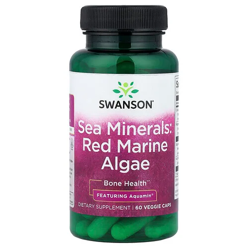 Swanson Vitamins, Minerales marinos, Algas marinas rojas, 60 cápsulas vegetales