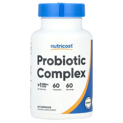 Nutricost, Complejo probiótico, >1000 millones de UFC, 60 cápsulas