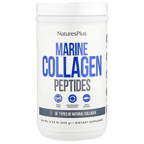 NaturesPlus, Péptidos de colágeno marino, 244 g (0,54 lb)