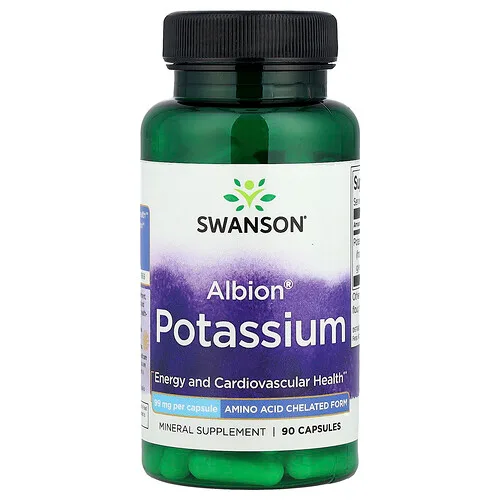 Swanson Vitamins, Potasio Albion®, 99 mg, 90 cápsulas