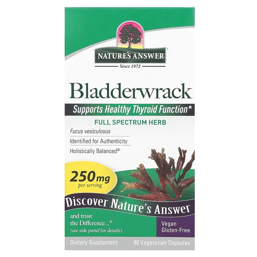 Nature's Answer, Sargazo, 250 mg, 90 cápsulas vegetales