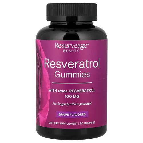 Reserveage Beauty, Gomitas de resveratrol, Uva, 60 gomitas