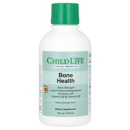 ChildLife Clinicals, Fórmula líquida de calcio y magnesio con vitamina D3 y vitamina K2, Naranja natural, 473 ml (16 oz. líq.)