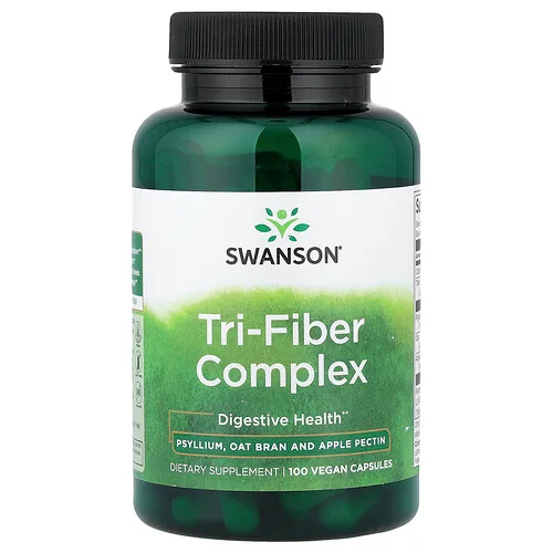 Swanson Vitamins, Complejo de tres fibras, 100 cápsulas veganas