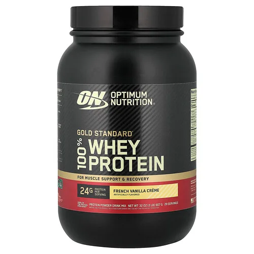 Optimum Nutrition, Gold Standard 100% Whey, Crema de vainilla francesa, 907 g (2 lb)