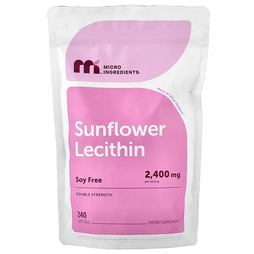 Micro Ingredients, Lecitina de girasol, 240 cápsulas blandas (800 mg por cápsula blanda)