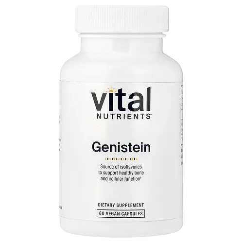 Vital Nutrients, Genisteína, 60 cápsulas veganas (125 mg por cápsula)
