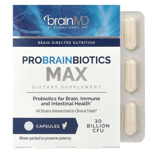 BrainMD, Probrainbiotics Max, 30 cápsulas