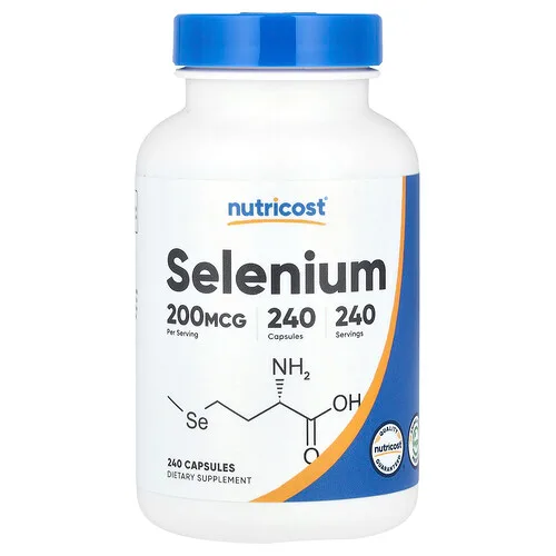 Nutricost, Selenio, 200 mcg, 240 cápsulas