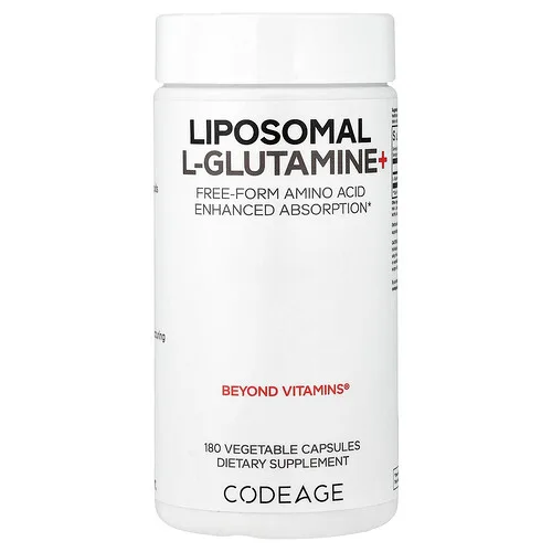 Codeage, L-glutamina liposomal+, 180 cápsulas vegetales (500 mg por cápsula)
