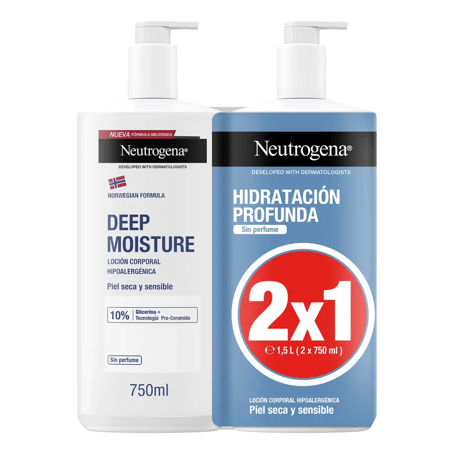 Crema Hidratante Corporal Hipoalergénica Sin Perfume 1500 ml
