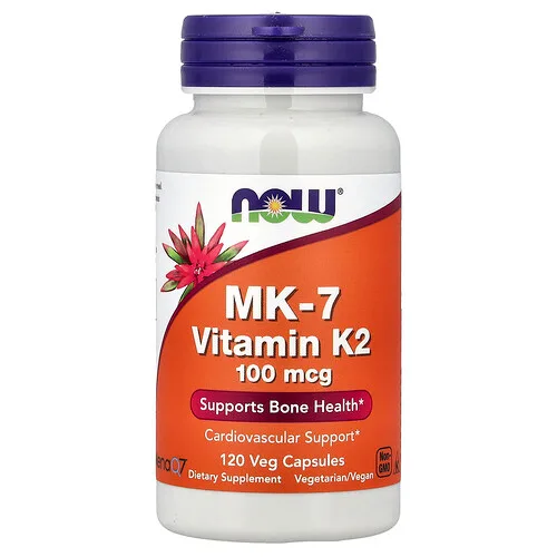 NOW Foods, MK-7 Vitamina K-2 , 100 mcg, 120 cápsulas vegetales