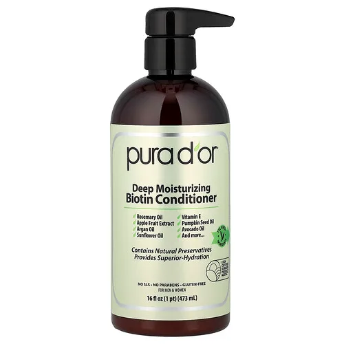 Pura D'or, Acondicionador de humectación profunda con biotina, 473 ml (16 oz. líq.)