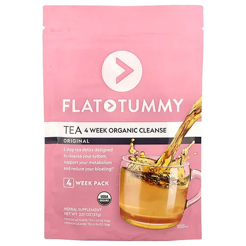 Flat Tummy, Té, Té de limpieza orgánico en 4 semanas, Original, 57 g (2,01 oz)