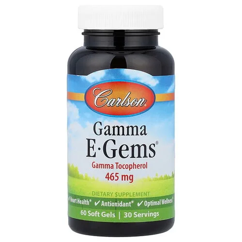 Carlson, Gamma E-Gems®, 60 cápsulas blandas