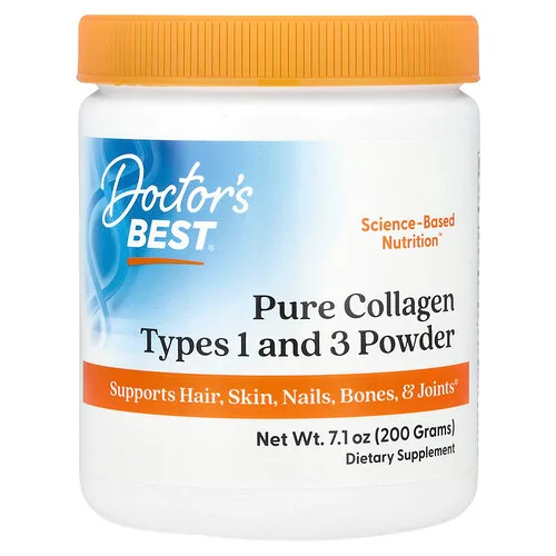 Doctor's Best, Colágeno de tipo 1 y 3 puro en polvo, 200 g (7,1 oz)