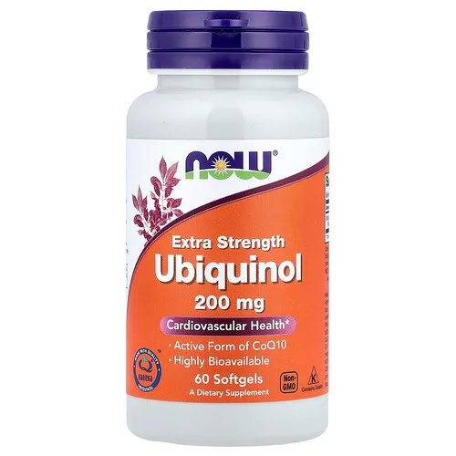NOW Foods, Ubiquinol, 200 mg, 60 cápsulas blandas