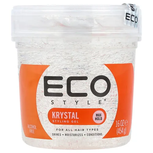 Eco Style, Gel para peinar, Fijación máxima, Para todo tipo de cabello, Krystal, 454 g (16 oz)