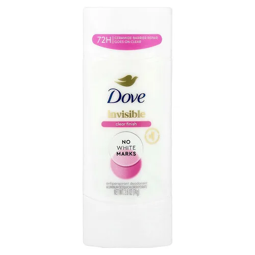 Dove, Invisible, Desodorante antitranspirante, Acabado transparente, 74 g (2,6 oz)
