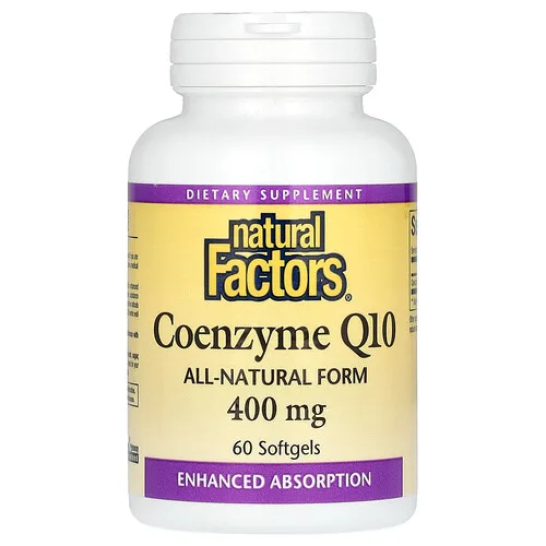 Natural Factors, Coenzima Q10, 400 mg, 60 cápsulas blandas
