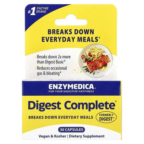 Enzymedica, Digest, Fórmula Enzimática Completa, 30 Cápsulas