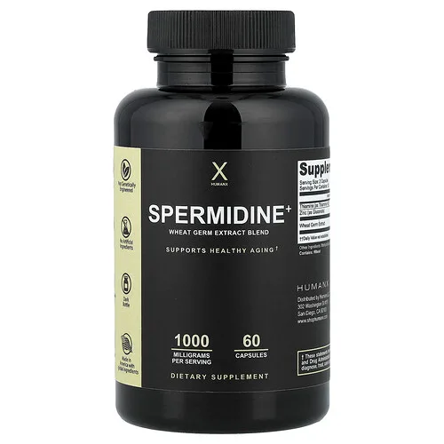 Humanx, Spermidina+, Mezcla de extractos de germen de trigo, 60 cápsulas