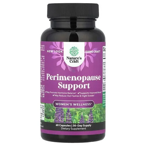 Nature's Craft, Bienestar de la mujer, Refuerzo para la perimenopausia, 60 cápsulas