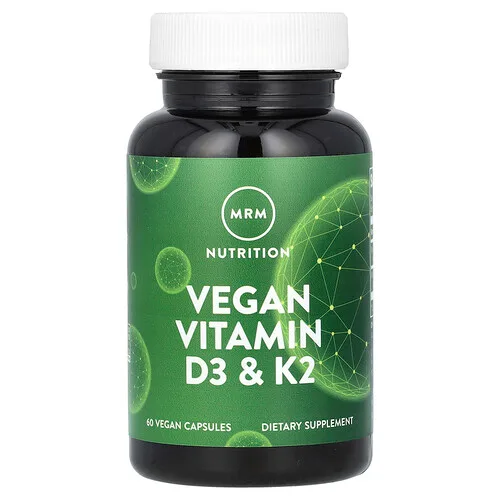 MRM Nutrition, Vitaminas D3 y K2 veganas, 60 cápsulas veganas