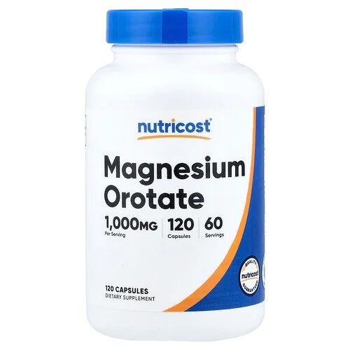 Nutricost, Orotato de magnesio, 120 cápsulas (500 mg por cápsula)