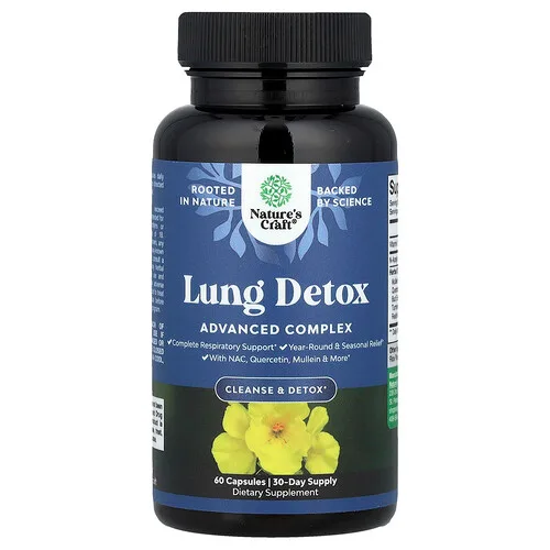 Nature's Craft, Desintoxicación pulmonar, 60 cápsulas